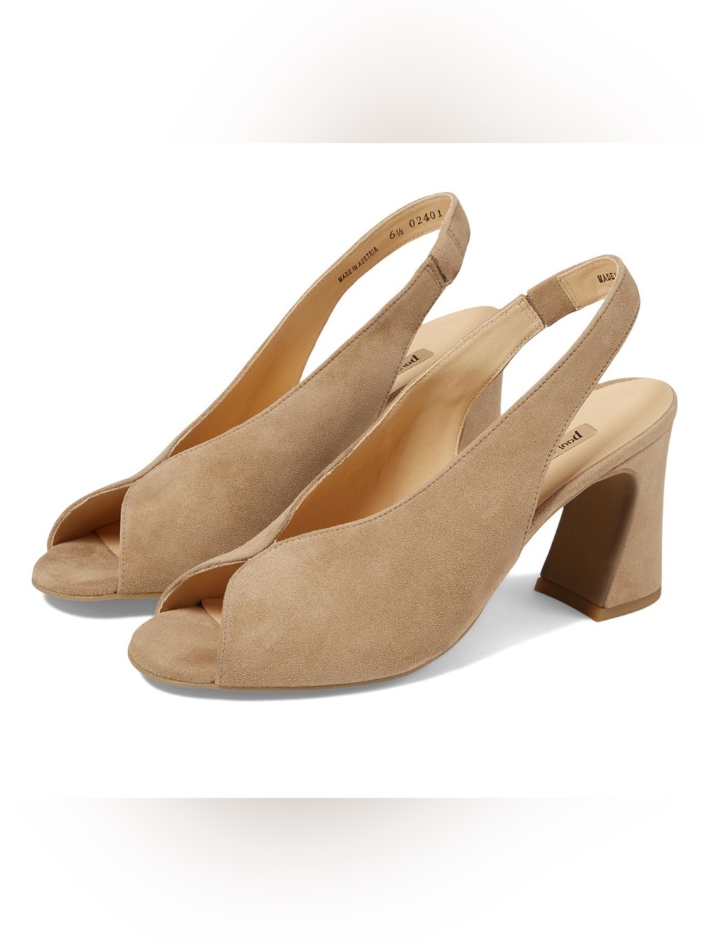 PAUL GREEN Beige Slingbacks suede leather in EUC women’s size UK 6.5 US 9